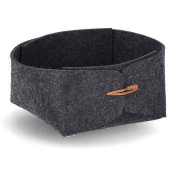 FÖRVARINGSKORG ZELLER Ø13,5X7,5CM SVART