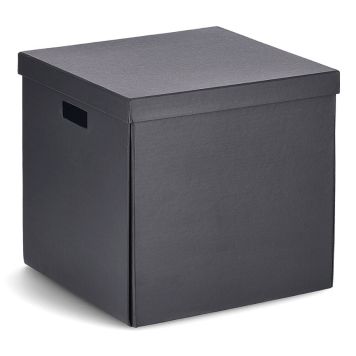 FÖRVARINGSLÅDA ZELLER 33,5X33X32CM SVART