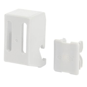 CLIPS ELFA LÅS FÖR HÄNGSKENA VIT 4-PACK 