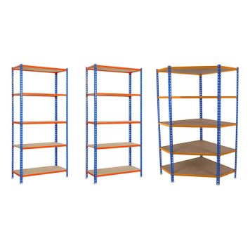 LAGERHYLLA SIMONRACK MADERCLICK 5 180X90X50CM BLÅ 3-PACK 