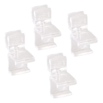 CLIPS ELFA TILL HYLLA TRANSPARENT 4-PACK