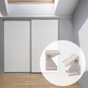 SKJUTDÖRR INKL VINKLAT TAKFÄSTE 2-PACK 1200/1200MM 