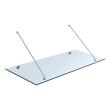 ENTRÉTAK PROFIL PURE MAXI & KLAR SKIVA I GLAS 1500X900X4MM