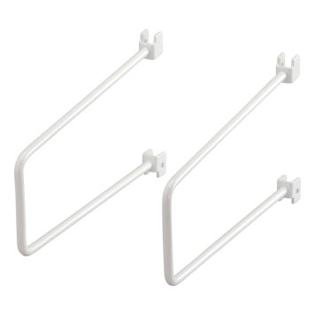 BOKSTÖD FÖR VÄGGSKENA ELFA 200MM VIT 2-PACK