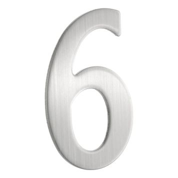 BREVLÅDESIFFRA BESLAGSBODEN 6 SJÄLVHÄFTANDE 50MM ROSTFRITT STÅL