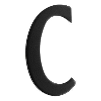 BREVLÅDEBOKSTAV BESLAGSBODEN C SJÄLVHÄFTANDE 43MM SVART