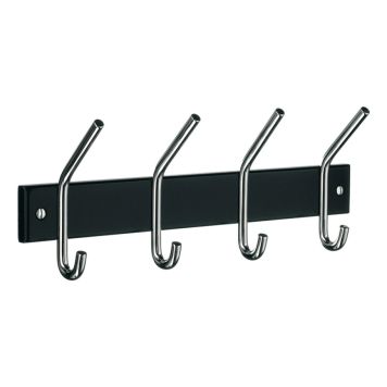 KROKLIST BESLAGSBODEN 4 HATTKROKAR SVART