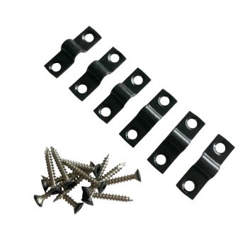 BESLAG PLUS TILL STÅLSPALJÉ SVART 6ST