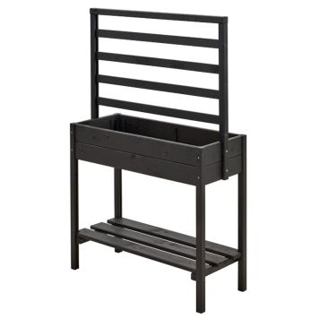 PLANTERINGSLÅDA PLUS MED SPALJÉ SVART 88X37X137 CM