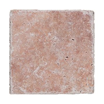 KLINKER TRAVERTINE ROSSO MARMOR 10X10CM 0.5M²/KRT