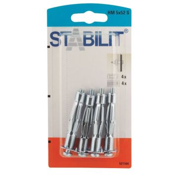 HÅLRUMSPLUGG STABILIT METALL M 5X52 S 4ST/FRP