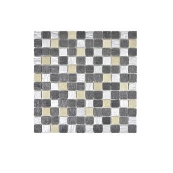 MOSAIK SQUARE GREY/BLACK 30X30CM PRIS PER ARK