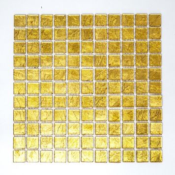 KRISTALLMOSAIK SQUARE GOLD STRUCTURE 2.3X2.3CM 8MM