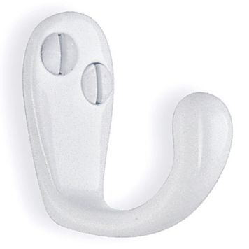 VÄGGKROK BESLAGSBODEN 38MM VIT