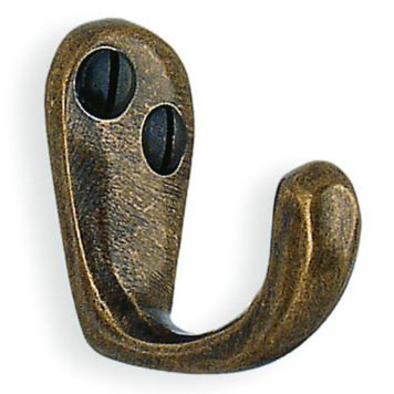 VÄGGKROK BESLAGSBODEN 38MM ANTIK MÄSSING