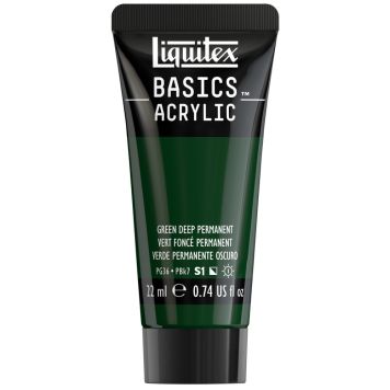 AKRYLFÄRG LIQUITEX BASICS GREEN DEEP PERMANENT  22ML