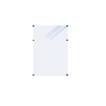 GLASSTAKET PLUS FROSTAT GLAS INKL 6ST BESLAG 90X127CM