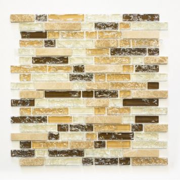 MOSAIK INTERLOCK EMPERADOR CRYSTAL STENMIX 29,8X30,5CM PRIS PER ARK