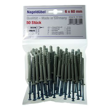 SPIKPLUGG 6X60MM 50ST/FP