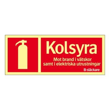 SKYLT KOLSYRASLÄCKARE 82-2766 250X100MM