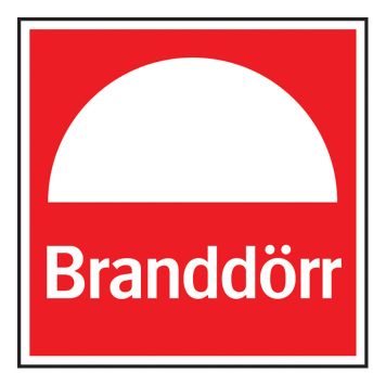 SKYLT BRANDDÖRR 31-1035 100X100 MM