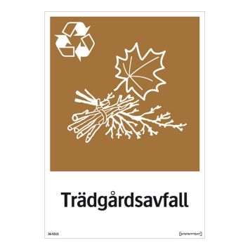 SKYLT TRÄDGÅRDSAVFALL 36-5515 148X210MM