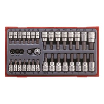 HYLSBITSSATS TENG TOOLS 1/4" 3/8" 35 DELAR TTBS35-P