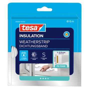 TÄTNINGSLIST TESA TESAMOLL STANDARD I-PROFIL PVC VIT 6 M