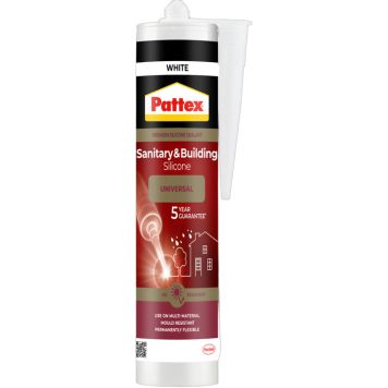 SANITETS- & BYGGSILIKON PATTEX 280ML VIT