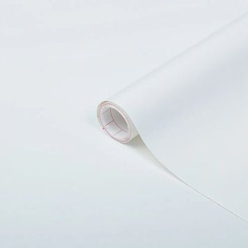 DEKORPLAST SJÄLVHÄFTANDE SILKESMATT VIT 45X200CM