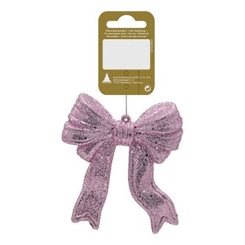 JULDEKORATION ROSETT 8X9CM ROSA