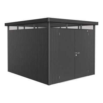 FÖRRÅD BIOHORT HIGHLINE H5 DUBBELDÖRR METALLIC MÖRKGRÅ 7,36M² 