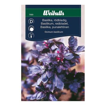 GRÖNSAKSFRÖ WEIBULLS BASILIKA RÖDBLADIG