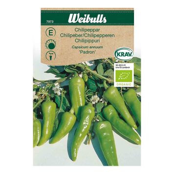 GRÖNSAKSFRÖ WEIBULLS CHILIPEPPAR PADRON KRAV
