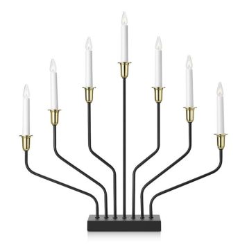 ADVENTSLJUSSTAKE MARKSLÖJD BROSA XL 7L SVART/GULD