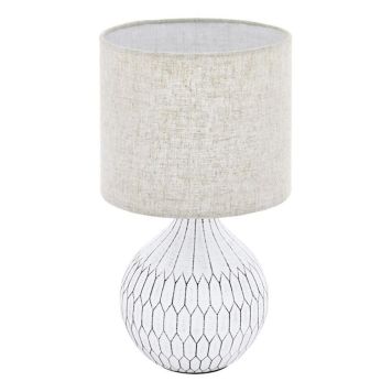 BORDSLAMPA EGLO BELLARIVA VIT/BEIGE 