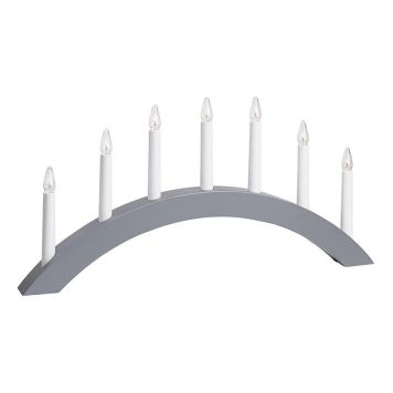 ADVENTSLJUSSTAKE MARKSLÖJD ATLE 7L GRÅ                