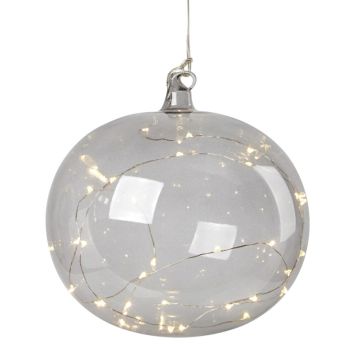 TAKLAMPA MARKSLÖJD LINA 20L BATTERIDRIVEN 18CM RÖKFÄRGAD