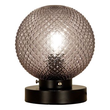 BORDSLAMPA SCAN LAMPS FLORY LÅG SVART/RÖK 19X15CM