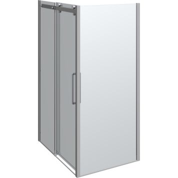 DUSCHHÖRNA SCANBAD MAXI 120X90CM KROM