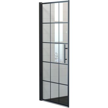 DUSCHDÖRR CAMARGUE SKÄRGÅRD RAK D-DÖRR KLAR 80X198CM SVART RAM