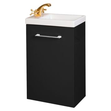 KOMMODPAKET NORTIQ PORTO 40CM SVART HÖGBLANK