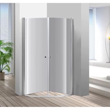 DUSCHHÖRNA NORTIQ ANHOLT RUND KLARGLAS 90X90CM