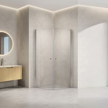 DUSCHHÖRNA NORTIQ ANHOLT RUND KLARGLAS 90X90CM