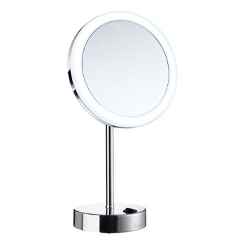 SMINKSPEGEL SMEDBO OUTLINE LED FOT 5X FÖRSTORING KROM