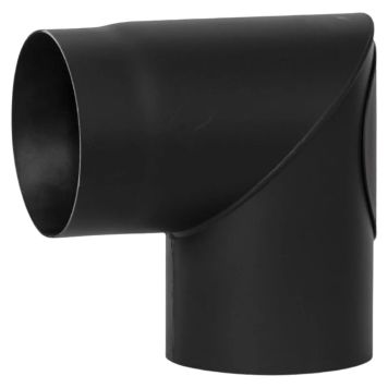 SKORSTENSBÖJ ADURO MED RENSLUCKA Ø150MM 90° 250X250 MM
