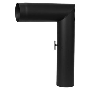 RÖRBÖJ ADURO 90° MED SPJÄLL OCH RENSLUCKA Ø150MM 