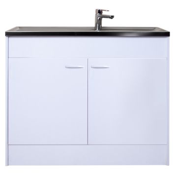 TVÄTTBÄNK RESPEKTA SAMARA MED 2 SKÅPSDÖRRAR 100X50CM VIT