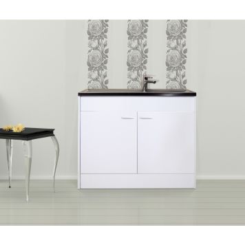 TVÄTTBÄNK RESPEKTA SAMARA MED 2 SKÅPSDÖRRAR 100X60CM VIT