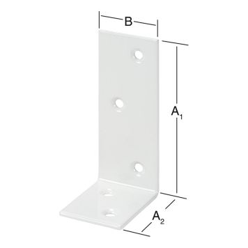BALKVINKELJÄRN VORMANN 180/120X40MM VITT STAB